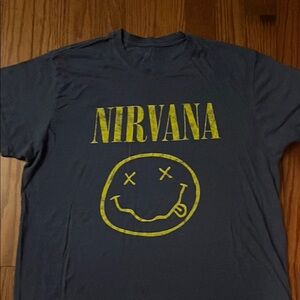 Nirvana Graphic Tee in Blue and Yellow